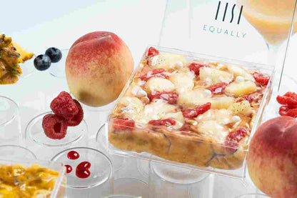 夏の箱詰めクレープ「桃ラズベリー」